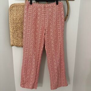 Sigrid Olsen Silk & Cotton blend Geometric pattern Pants/ trouser